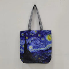 Van Gogh Oil Painting Tote Bag Retro Art Travel Bag Women Leisure Eco Shopping