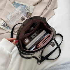Vintage Shell Lock Bag Crossbody Chain Women Shoulder Bags Tote