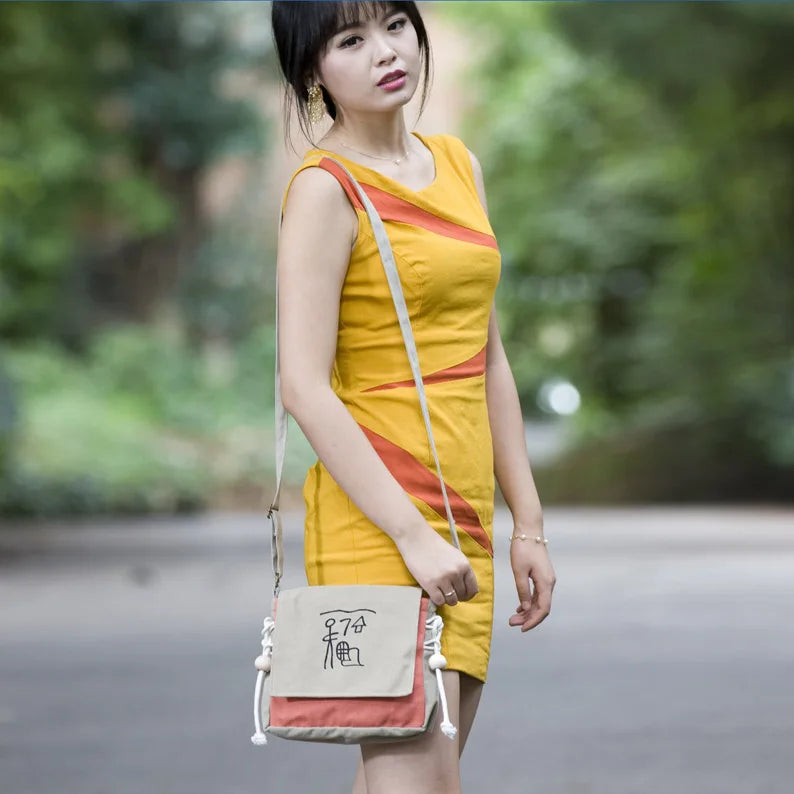 Vintage Women Messenger Bags Ethnic Canvas Bag Summer Shoulder Bag Female Travel