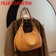 Vintage Women Shoulder Bag PU Leather Crossbody Bags Female Solid Hobo Bag