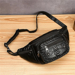 Vintage Women's Waist Bag PU Leather Zipper Adjustable Ladies Shoulder Bag