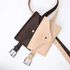 PU Leather Waist Bag for Women, Small Phone Pouch Belt Pack