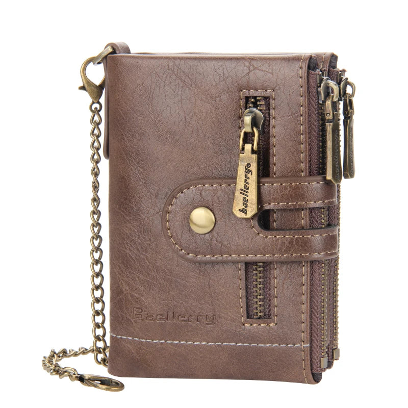 Short Wallet Men's Retro Multi-card PU Waterproof Wallet