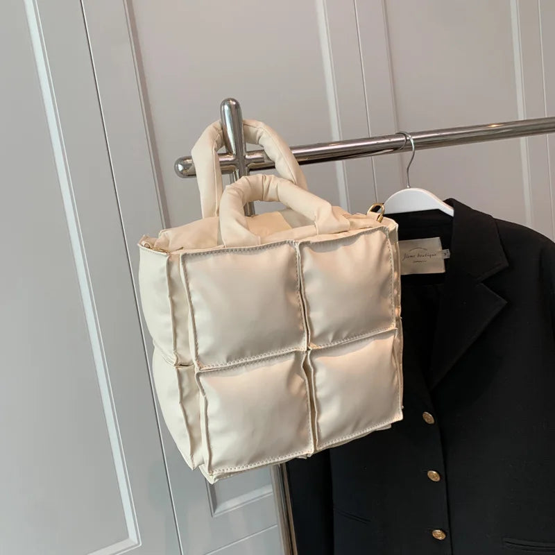 Quilted Soft Leather Shoulder Crossbody Bag for Women