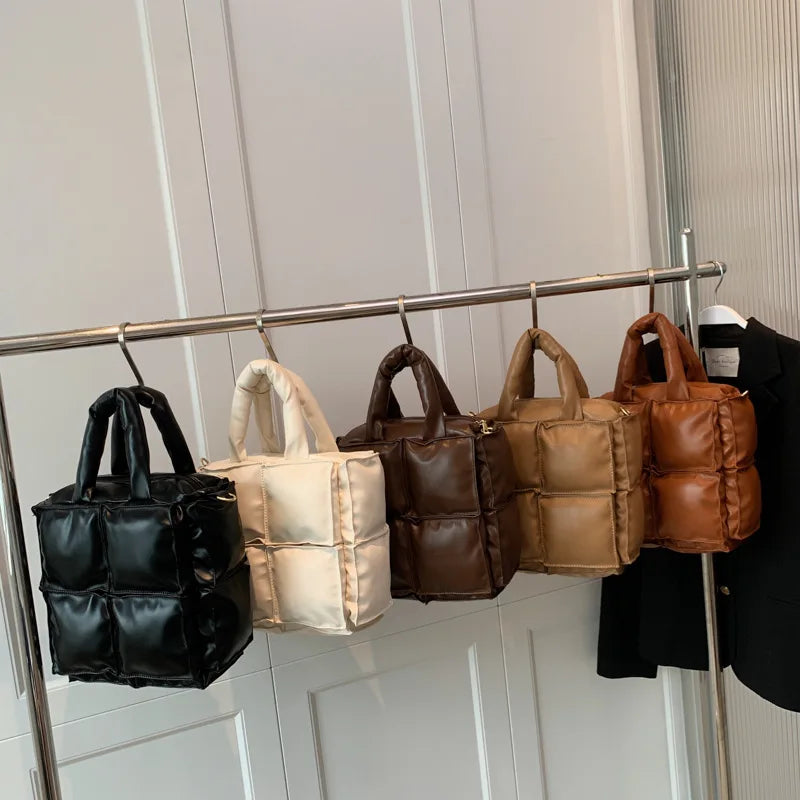 Quilted Soft Leather Shoulder Crossbody Bag for Women