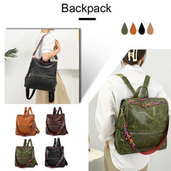 Women Leather Backpack School Bags Ladies Bagpack Large Capacity