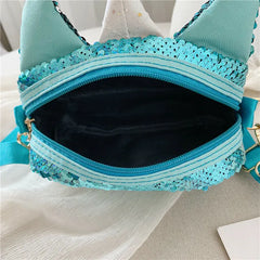 Women Messenger Crossbody Bag Sequins Shoulder Bag For Teenager
