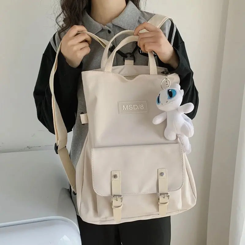 Nylon Crossbody Shoulder Bag Large Capacity Handbag Backpack