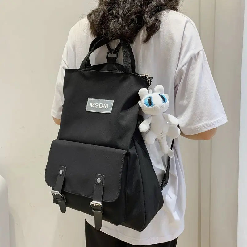 Nylon Crossbody Shoulder Bag Large Capacity Handbag Backpack