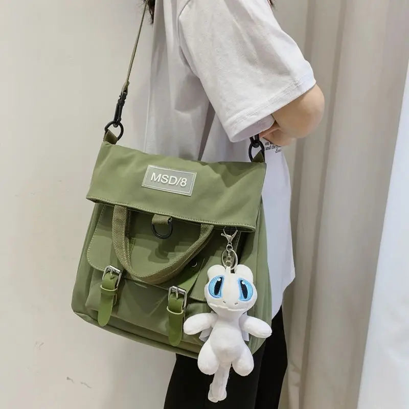 Nylon Crossbody Shoulder Bag Large Capacity Handbag Backpack