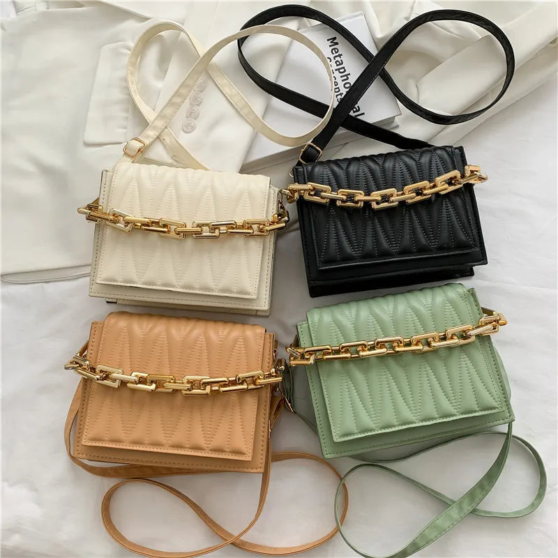 Small Square Chain Shoulder Bag for Women