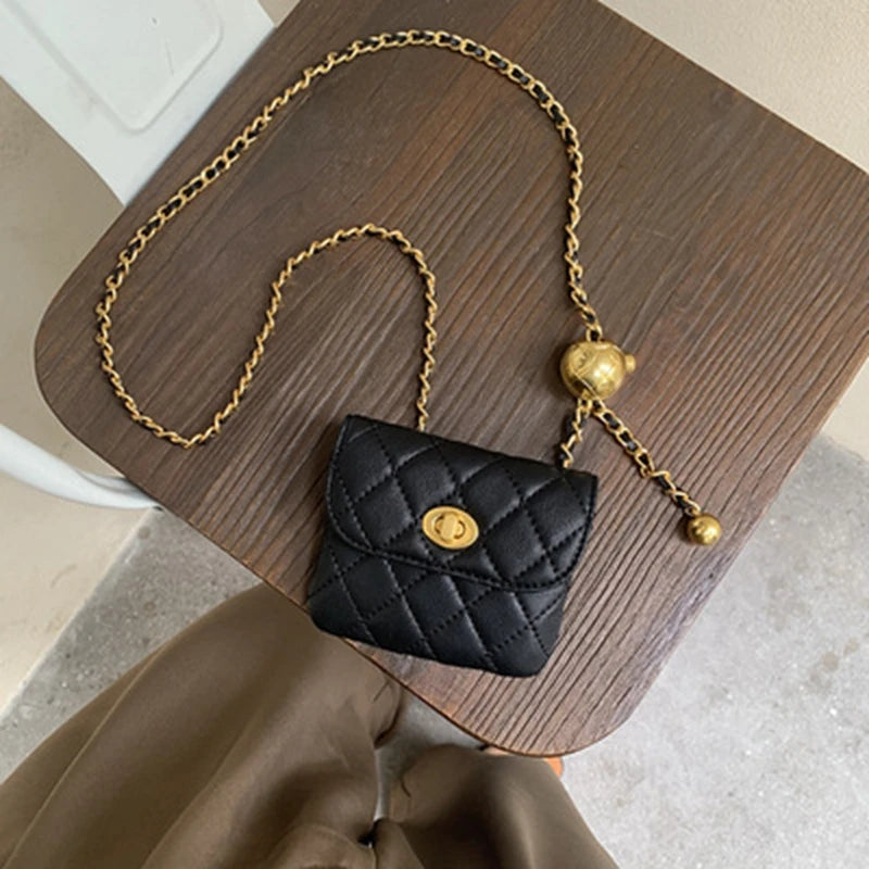 Women Chain Fanny Pack Leather Waist Bag Chest Pack Female Belt Bags