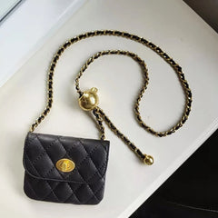 Women Chain Fanny Pack Leather Waist Bag Chest Pack Female Belt Bags