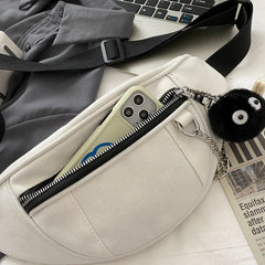 Canvas Women Chain Waist Bag Fanny Pack Travel Money Phone Chest