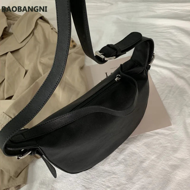Women Crossbody Handbags Casual Shoulder Messenger Bags Soft Leather Dumpling Ba