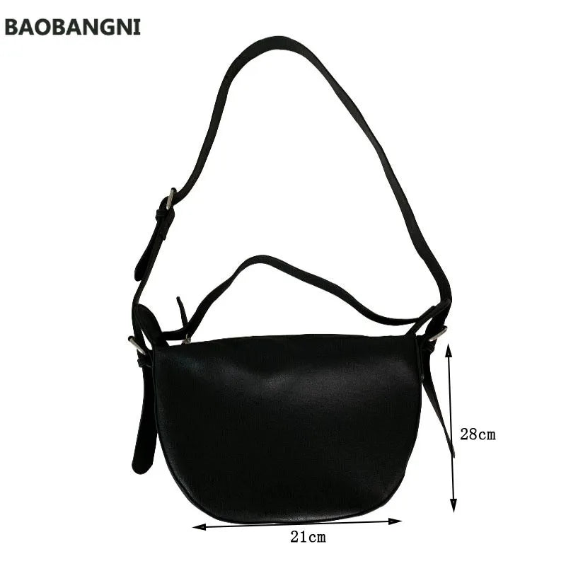 Women Crossbody Handbags Casual Shoulder Messenger Bags Soft Leather Dumpling Ba