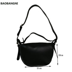 Women Crossbody Handbags Casual Shoulder Messenger Bags Soft Leather Dumpling Ba