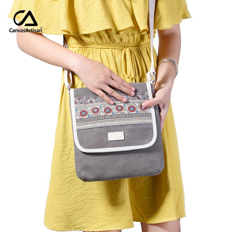 Women Messenger Bag Canvas Retro Leisure Shoulder Bag