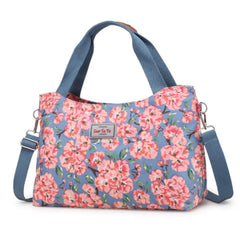 Waterproof Nylon Floral Handbag Women Messenger Bag