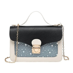 Mini Square Shoulder Bag Star Sequin Messenger Clutch Wallet Pink
