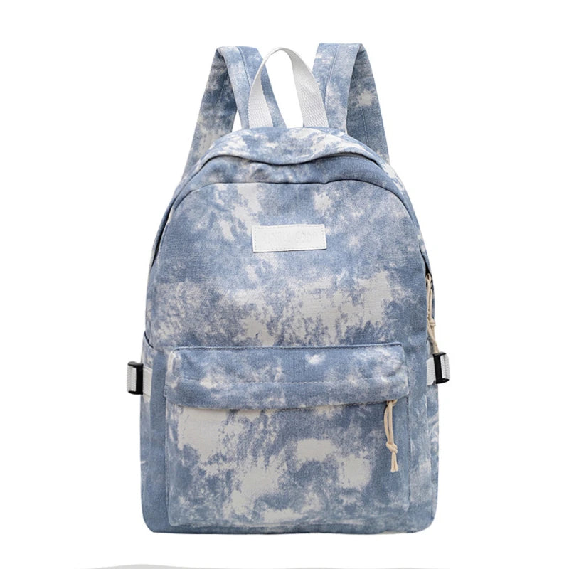 Tie Dye Nylon Backpack for Teenage Girls