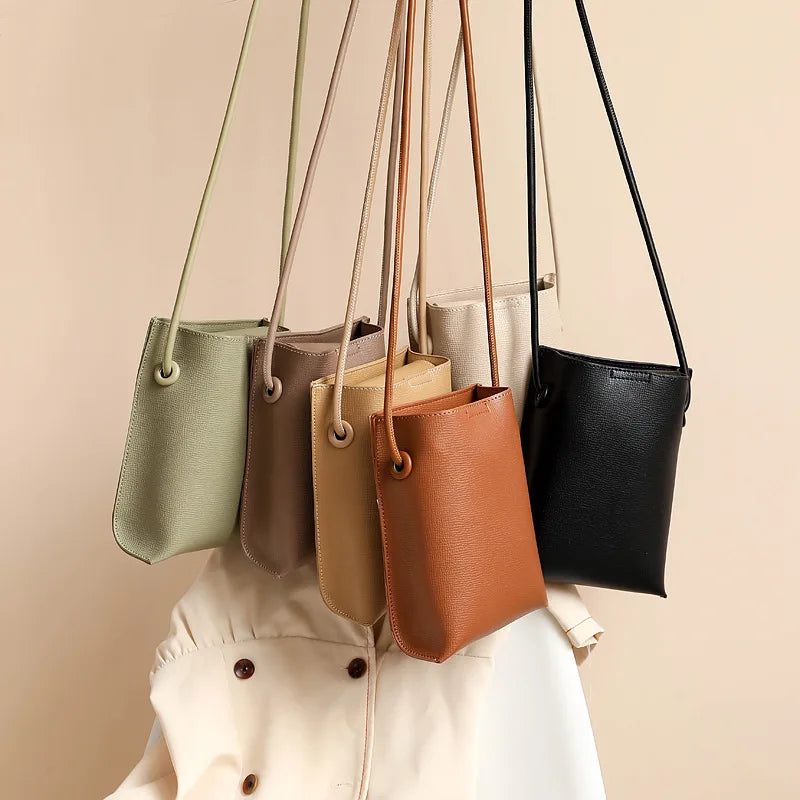 Women Pu Leather Handbags Crossbody Small Shoulder Bags Solid Flap
