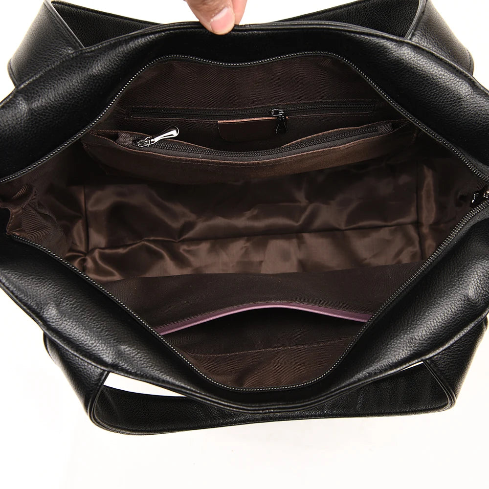 Women Retro Tote Bag Soft PU Leather Shoulder Bag