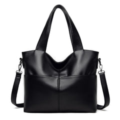 Women Retro Tote Bag Soft PU Leather Shoulder Bag
