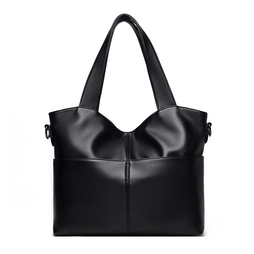 Women Retro Tote Bag Soft PU Leather Shoulder Bag