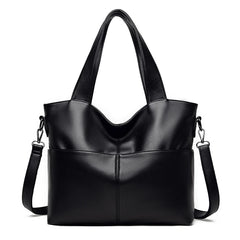 Women Retro Tote Bag Soft PU Leather Shoulder Bag