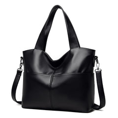 Women Retro Tote Bag Soft PU Leather Shoulder Bag