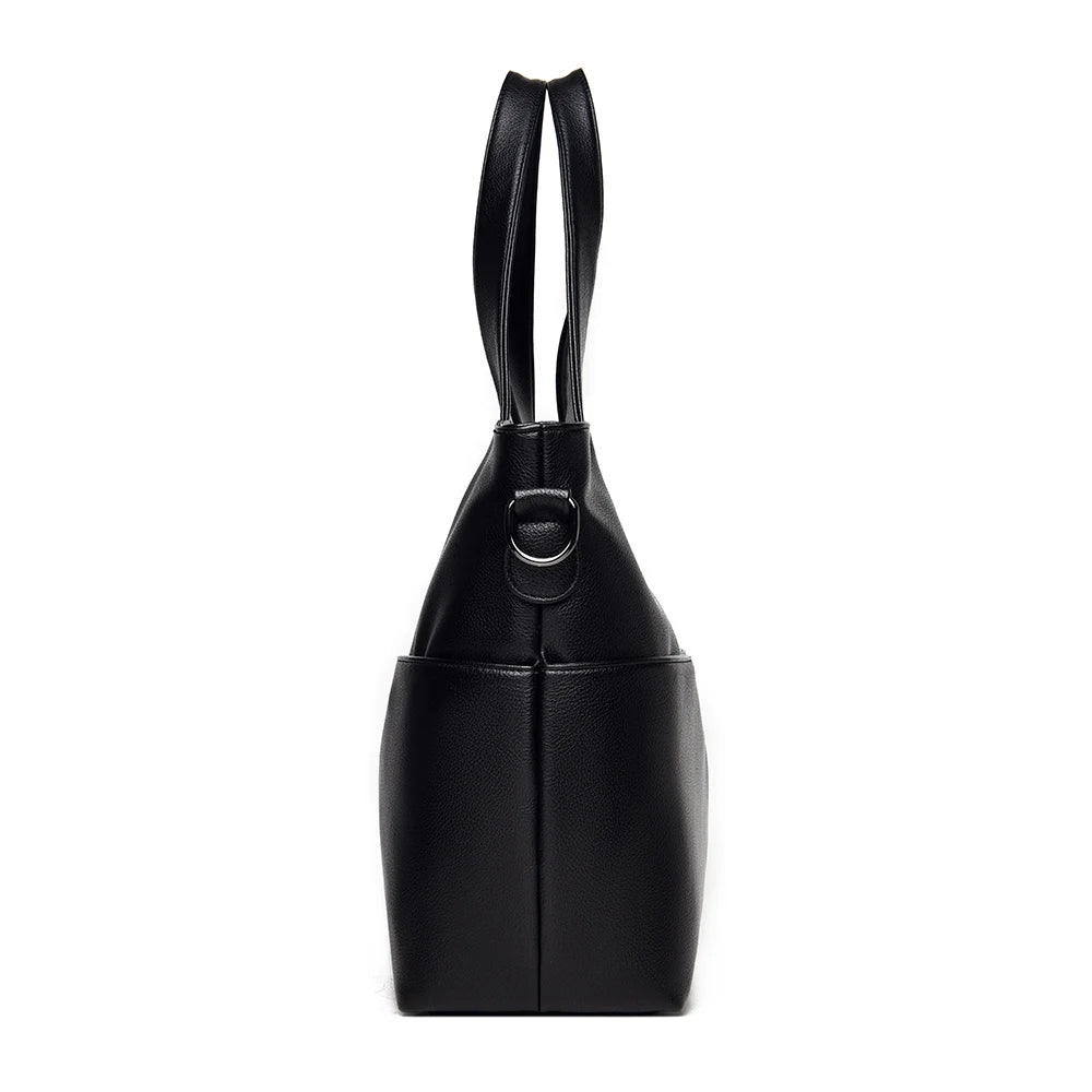 Women Retro Tote Bag Soft PU Leather Shoulder Bag