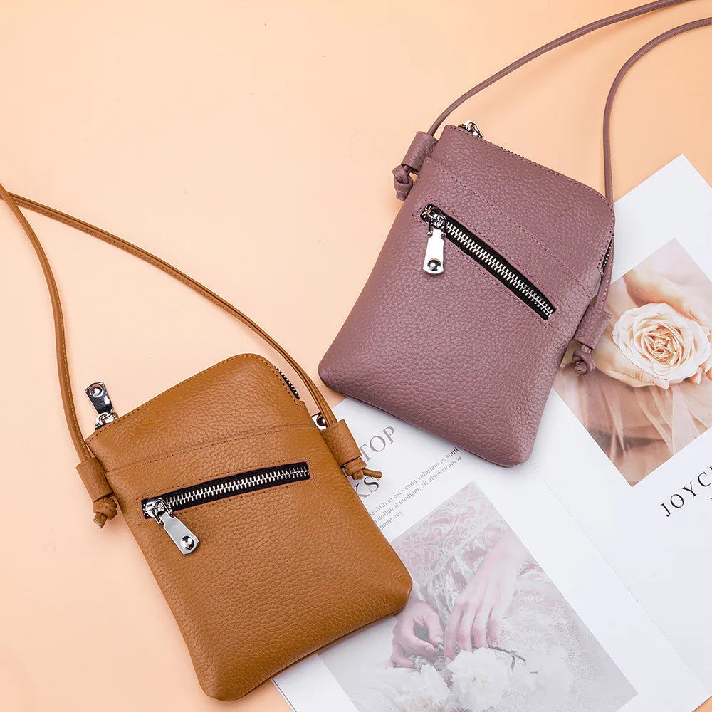 Women Leather Crossbody Bag Large Capacity Hand Bag