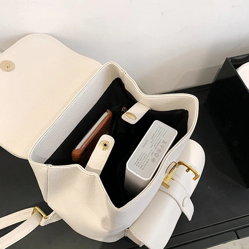 Women's Anti-theft PU Leather Backpack School Bag