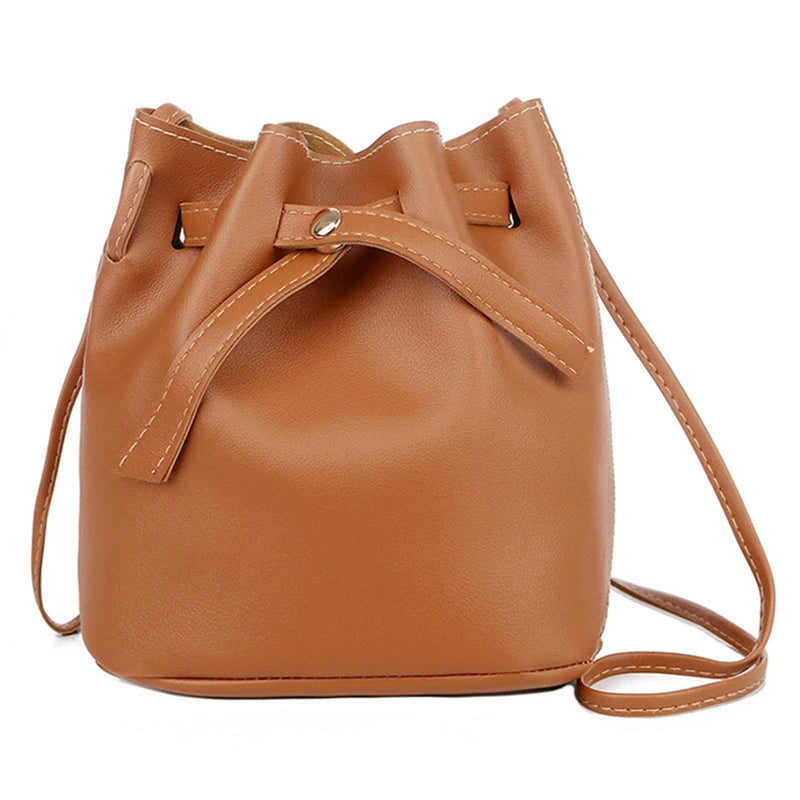 Women's Bucket Shoulder Bag Solid Color Spring Summer