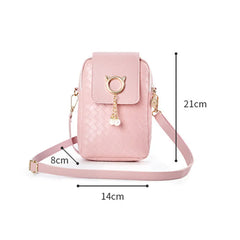 Soft Leather Cell Phone Purse Wallet Women Crossbody Shoulder Bag