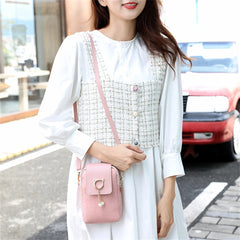 Soft Leather Cell Phone Purse Wallet Women Crossbody Shoulder Bag