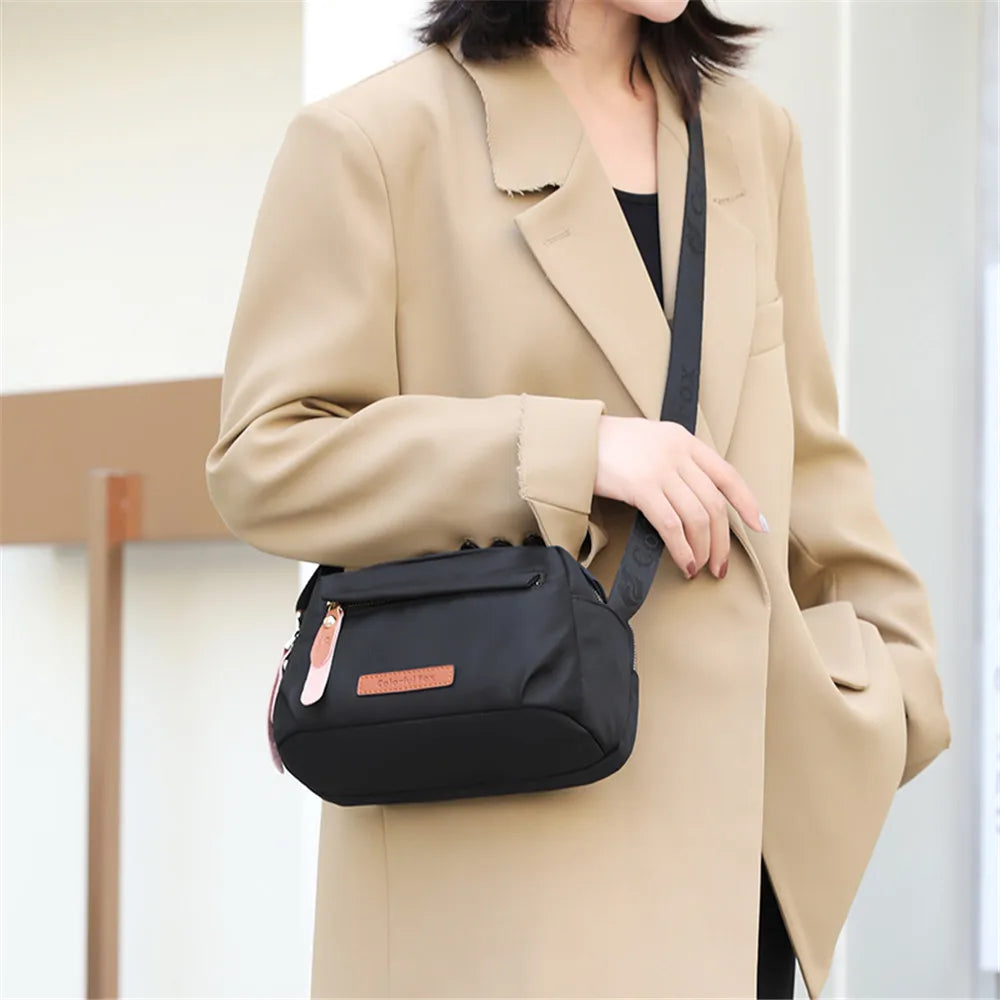 Women's Waterproof Nylon Crossbody Bag Large Capacity Shoulder Tote