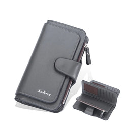 Women's Buckle Long Wallet Zipper Wallet Clip