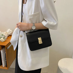 Women's One Shoulder Tofu Bag Small Square Solid Texture Crossbody Bag