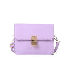Women's One Shoulder Tofu Bag Small Square Solid Texture Crossbody Bag