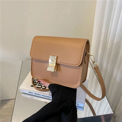 Women's One Shoulder Tofu Bag Small Square Solid Texture Crossbody Bag