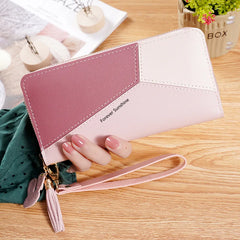 Women's Long Zipper Tassel Purse, Large Capacity, Phone Bag