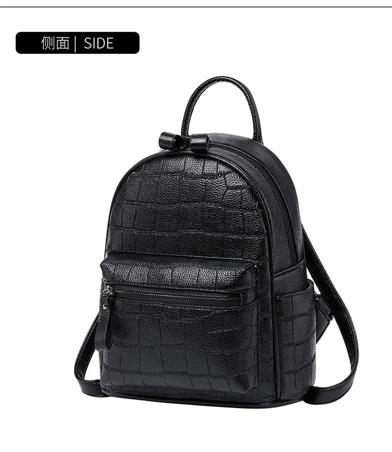 Arrival Crocodile Pattern Women's Bag Embossed Ladies Small Backpack