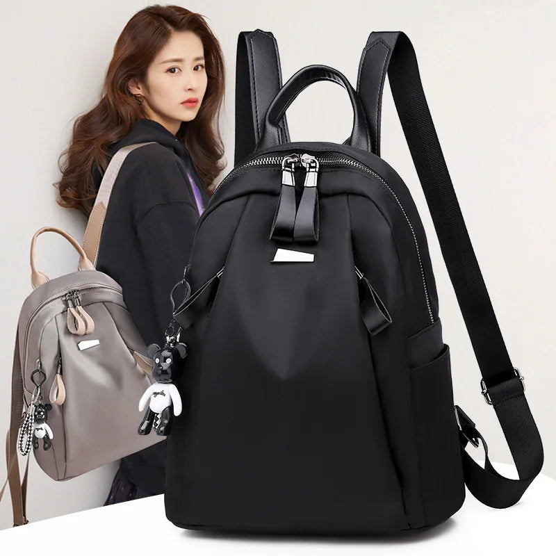 Solid Shoulder Straps Backpack Women Bag Hot Students Backpack