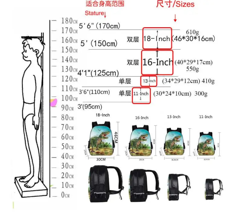 Cartoon Schoolbag Large Capacity Double Layer Backpack Children's Backpack