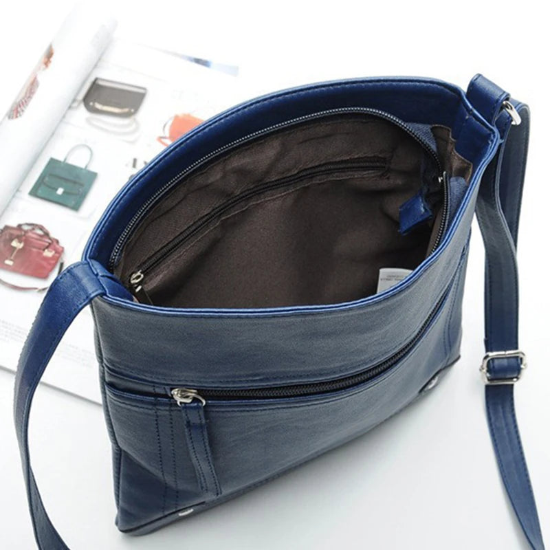 Women Messenger Bag PU Leather Crossbody Shoulder Bag