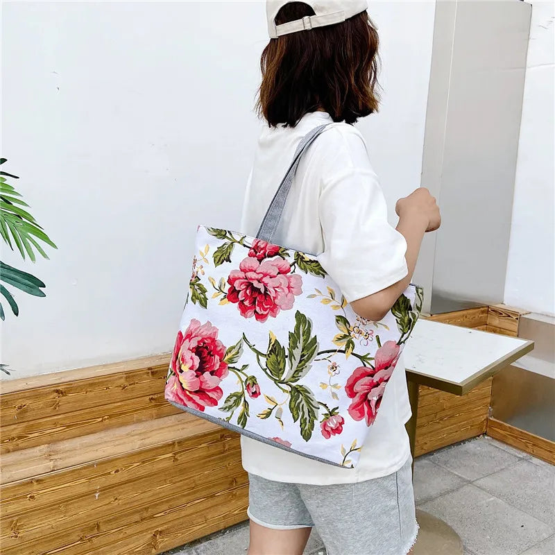 Literature and Art Printed Handbag Large Capacity Women's Bag