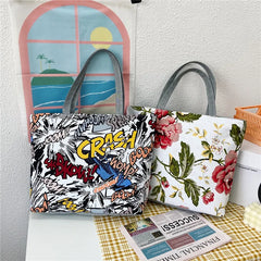 Literature and Art Printed Handbag Large Capacity Women's Bag