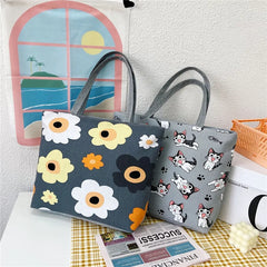 Literature and Art Printed Handbag Large Capacity Women's Bag